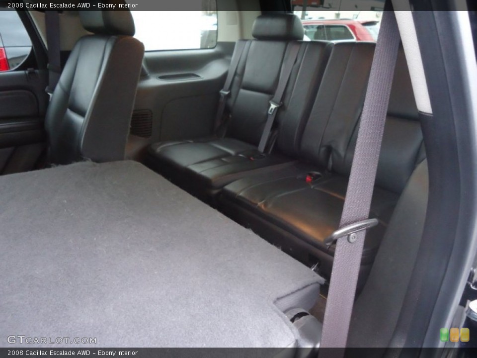 Ebony Interior Rear Seat for the 2008 Cadillac Escalade AWD #77708991