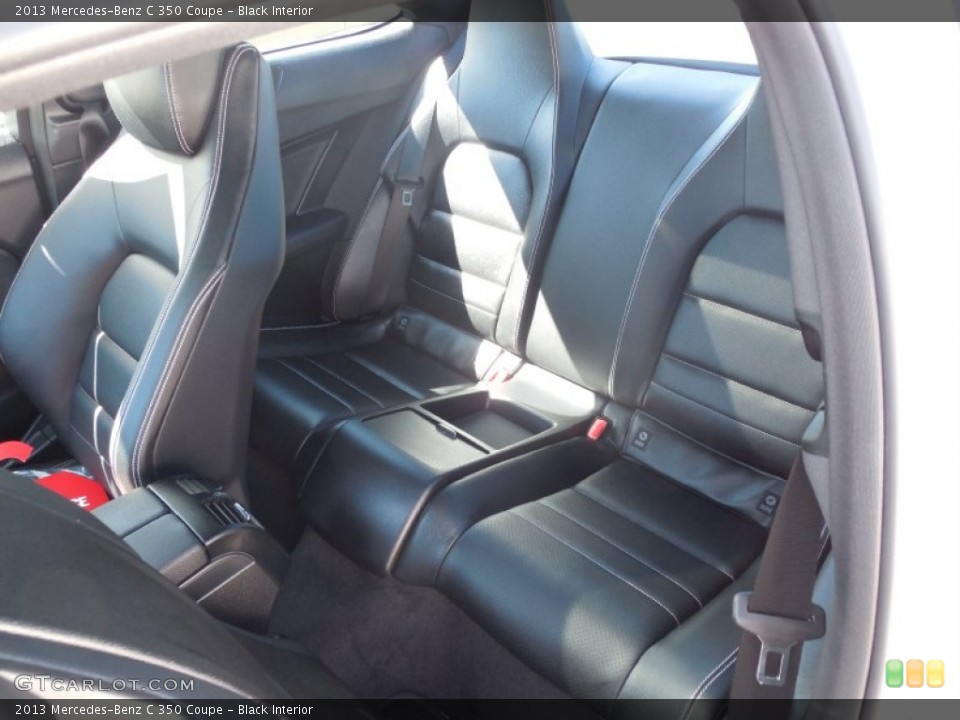 Black Interior Rear Seat for the 2013 Mercedes-Benz C 350 Coupe #77709076