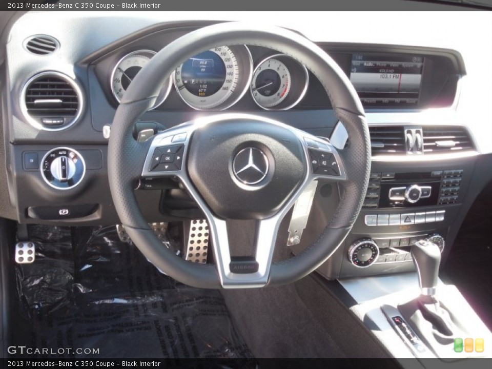 Black Interior Steering Wheel for the 2013 Mercedes-Benz C 350 Coupe #77709097