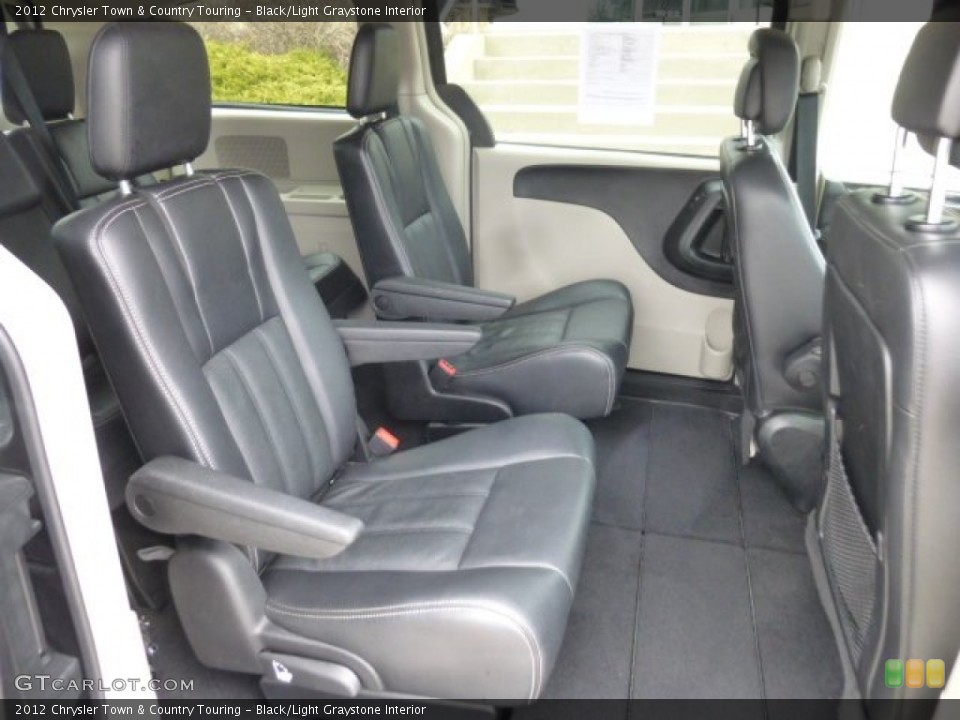 Black/Light Graystone Interior Rear Seat for the 2012 Chrysler Town & Country Touring #77709139