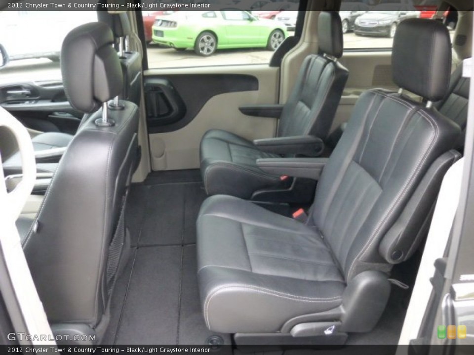 Black/Light Graystone Interior Rear Seat for the 2012 Chrysler Town & Country Touring #77709198