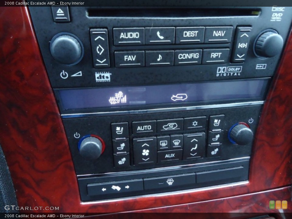 Ebony Interior Controls for the 2008 Cadillac Escalade AWD #77709419