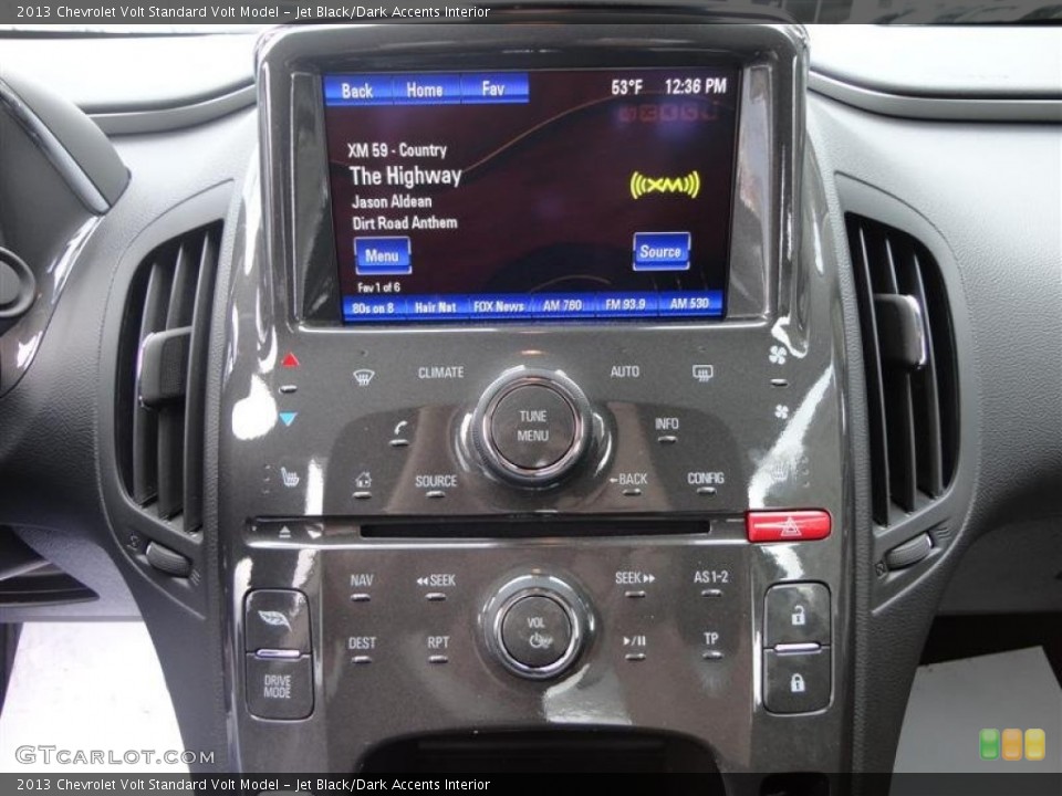 Jet Black/Dark Accents Interior Controls for the 2013 Chevrolet Volt  #77709531