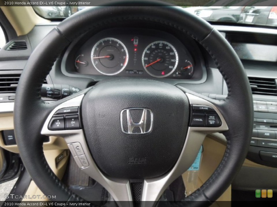 Ivory Interior Steering Wheel for the 2010 Honda Accord EX-L V6 Coupe #77709636