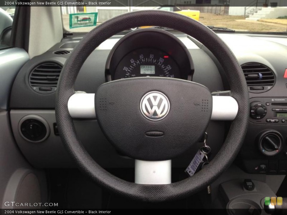 Black Interior Steering Wheel for the 2004 Volkswagen New Beetle GLS Convertible #77710638