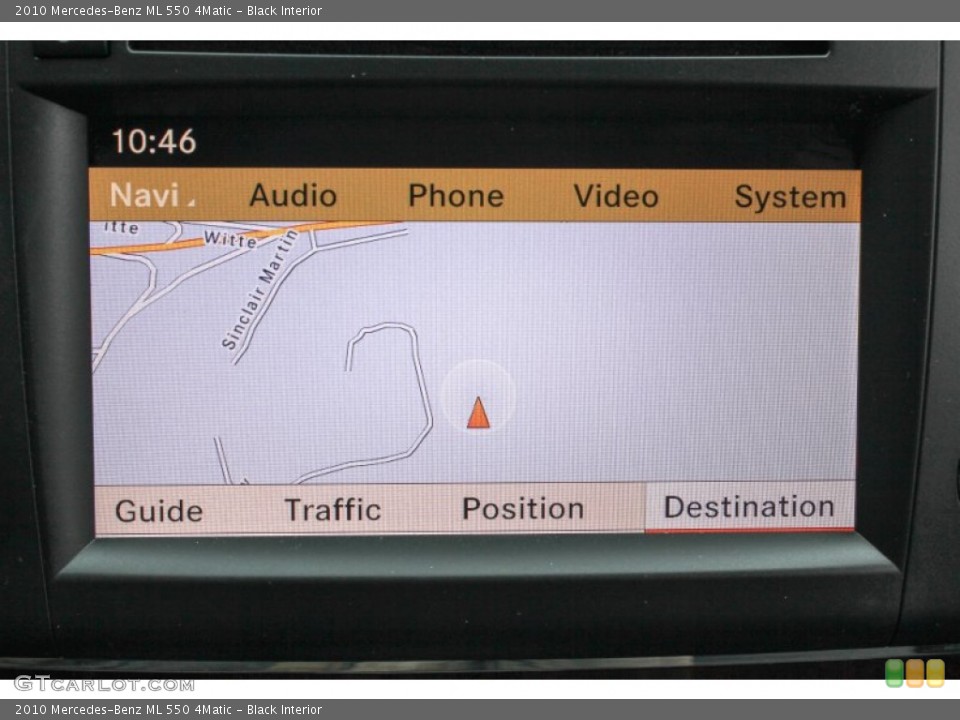 Black Interior Navigation for the 2010 Mercedes-Benz ML 550 4Matic #77711376