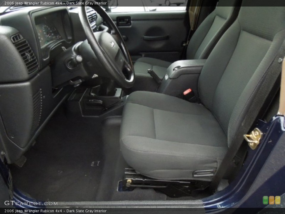Dark Slate Gray Interior Front Seat for the 2006 Jeep Wrangler Rubicon 4x4 #77712223
