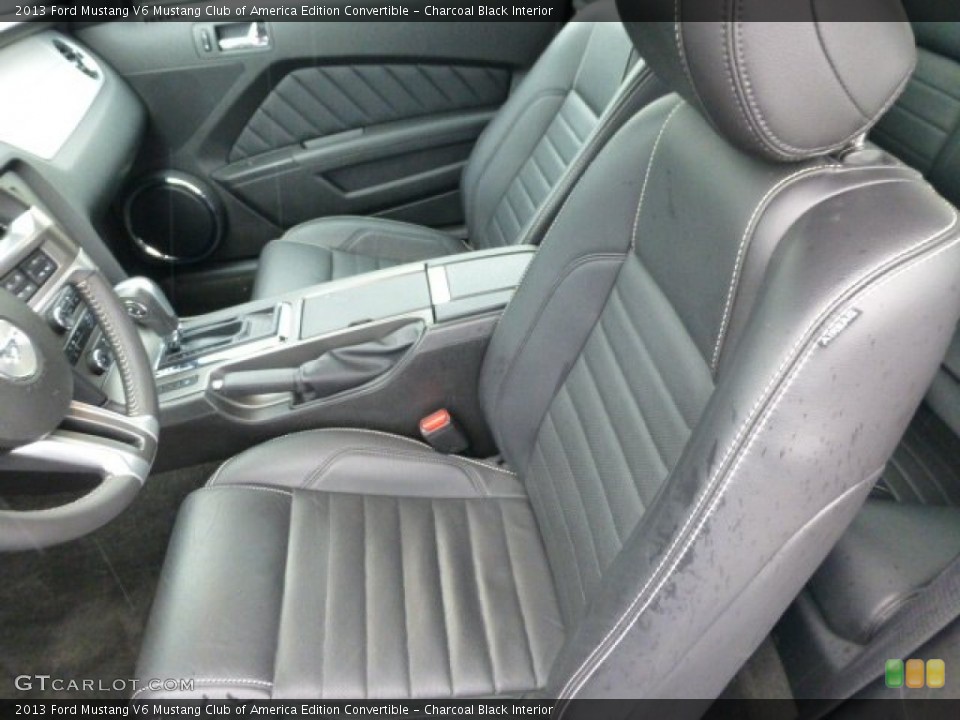Charcoal Black Interior Front Seat for the 2013 Ford Mustang V6 Mustang Club of America Edition Convertible #77712444
