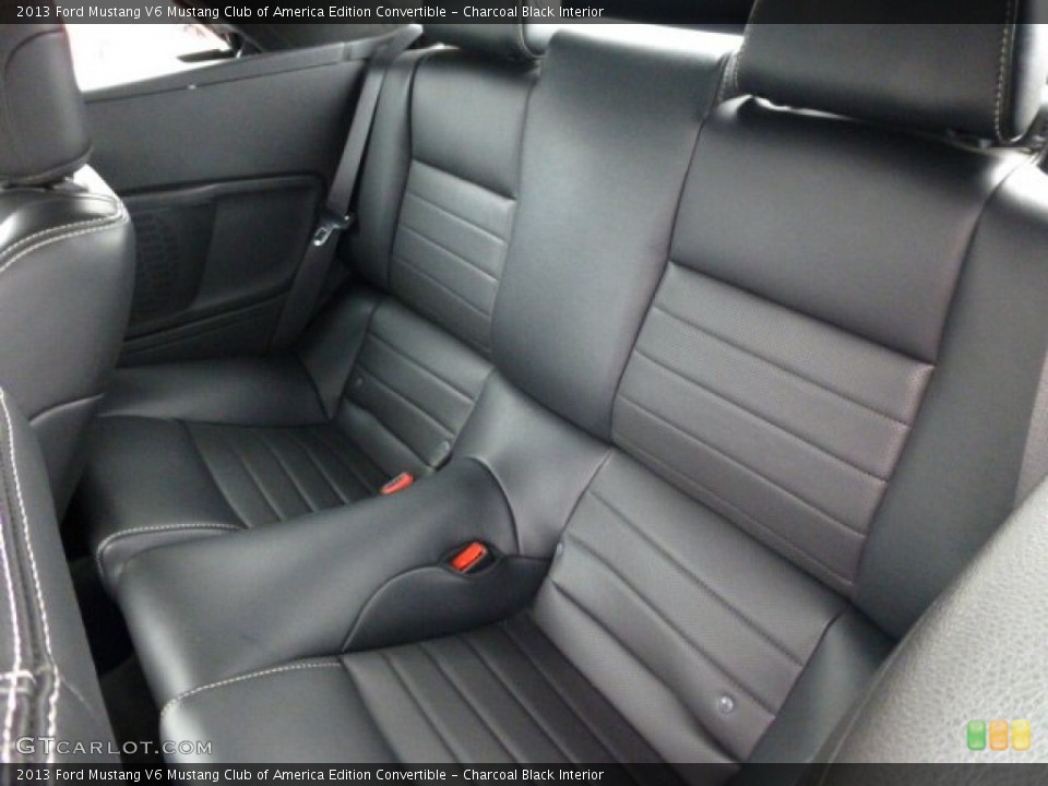 Charcoal Black Interior Rear Seat for the 2013 Ford Mustang V6 Mustang Club of America Edition Convertible #77712465