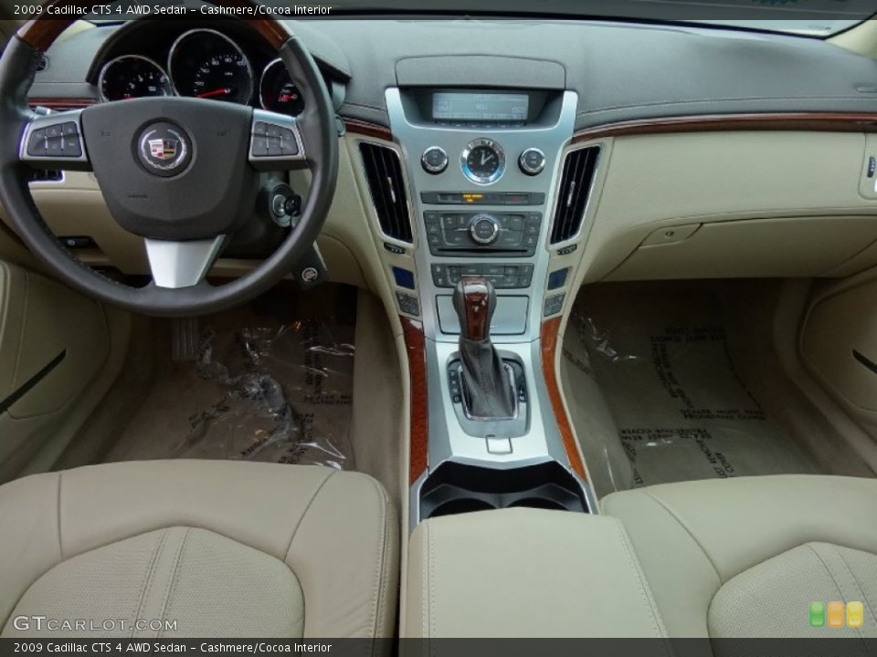 Cashmere/Cocoa Interior Dashboard for the 2009 Cadillac CTS 4 AWD Sedan #77712615