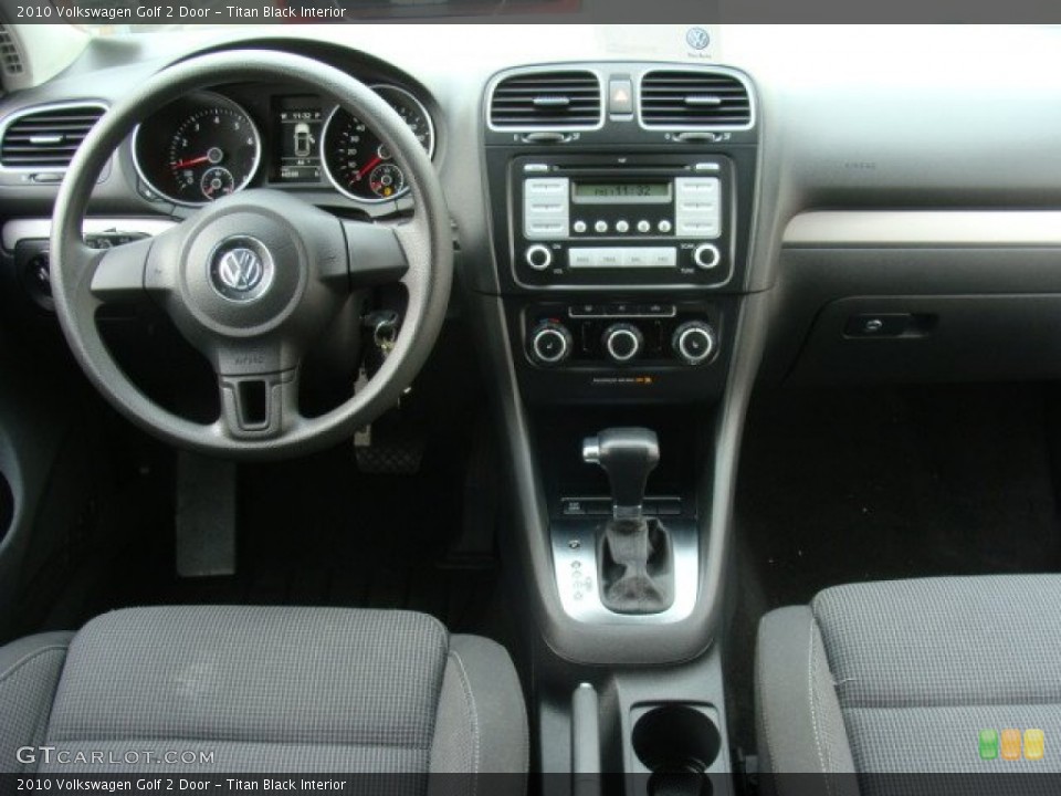 Titan Black Interior Dashboard for the 2010 Volkswagen Golf 2 Door #77713815