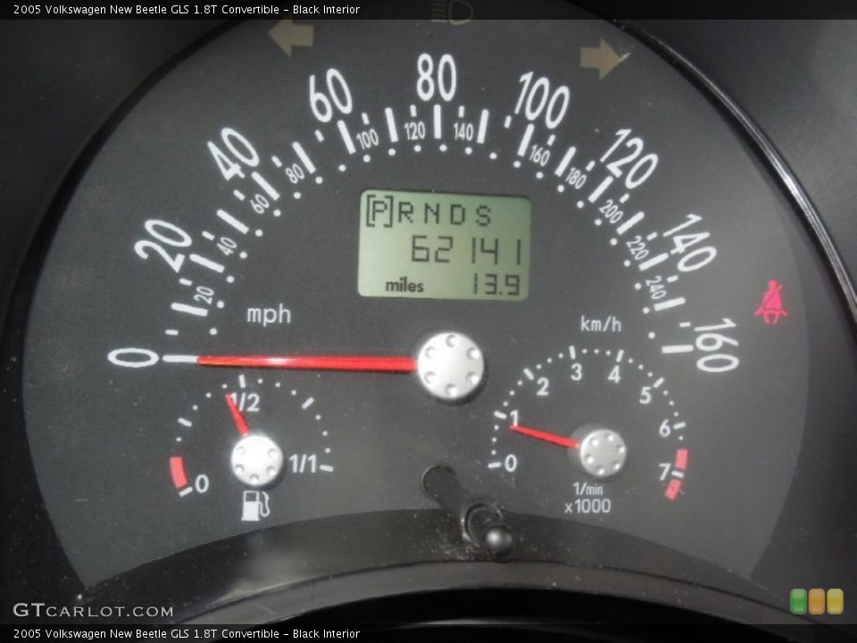 Black Interior Gauges for the 2005 Volkswagen New Beetle GLS 1.8T Convertible #77713818