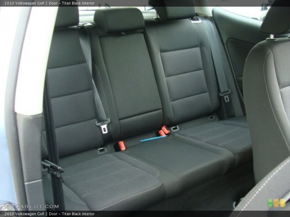 Titan Black Interior Rear Seat for the 2010 Volkswagen Golf 2 Door #77713896