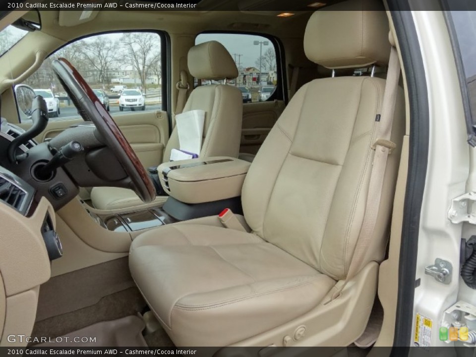 Cashmere/Cocoa Interior Front Seat for the 2010 Cadillac Escalade Premium AWD #77714773