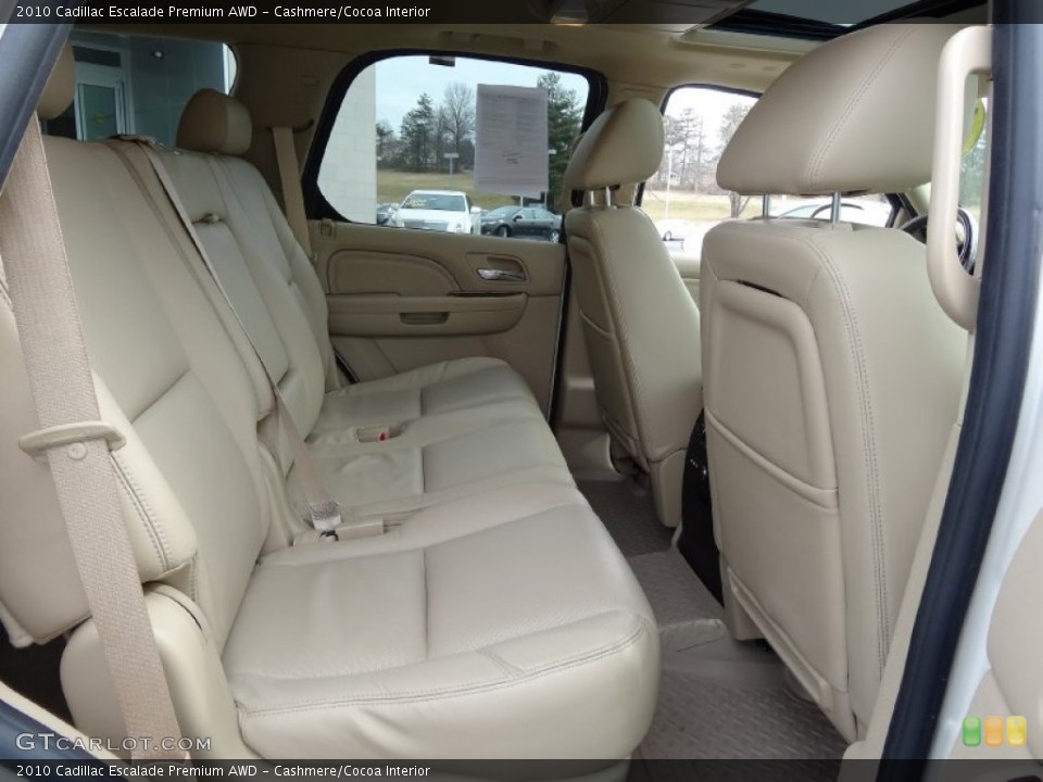 Cashmere/Cocoa Interior Rear Seat for the 2010 Cadillac Escalade Premium AWD #77714854