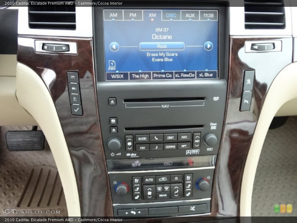 Cashmere/Cocoa Interior Controls for the 2010 Cadillac Escalade Premium AWD #77715077