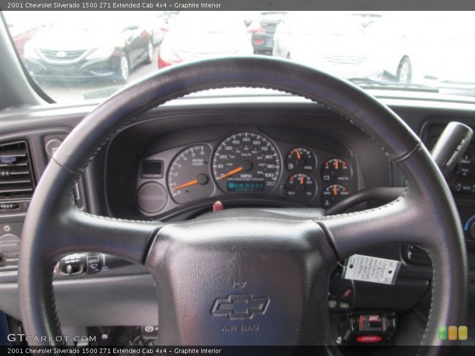 Graphite Interior Steering Wheel for the 2001 Chevrolet Silverado 1500 Z71 Extended Cab 4x4 #77715542