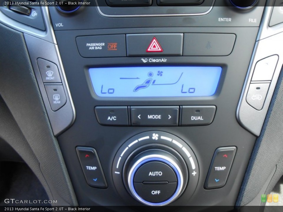Black Interior Controls for the 2013 Hyundai Santa Fe Sport 2.0T #77715789