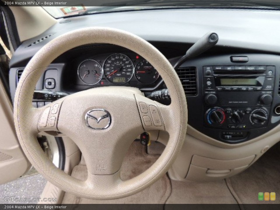 Beige Interior Steering Wheel for the 2004 Mazda MPV LX #77716414