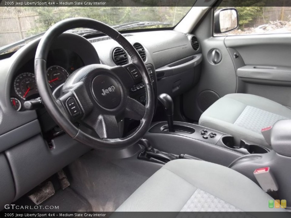 Medium Slate Gray Interior Prime Interior for the 2005 Jeep Liberty Sport 4x4 #77717889