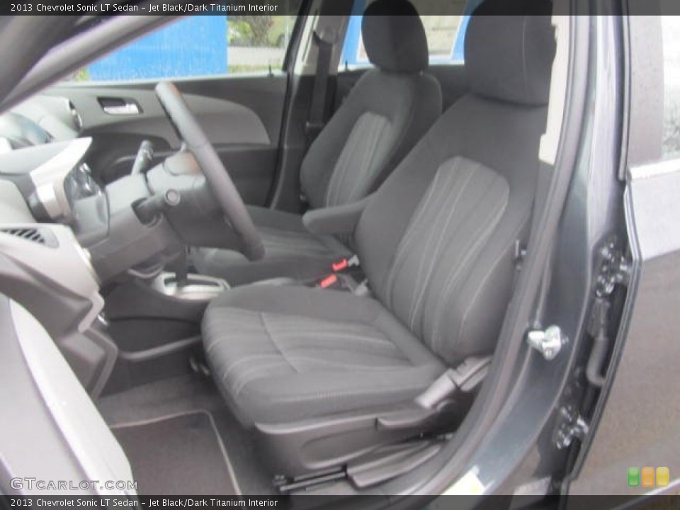 Jet Black/Dark Titanium Interior Front Seat for the 2013 Chevrolet Sonic LT Sedan #77717914