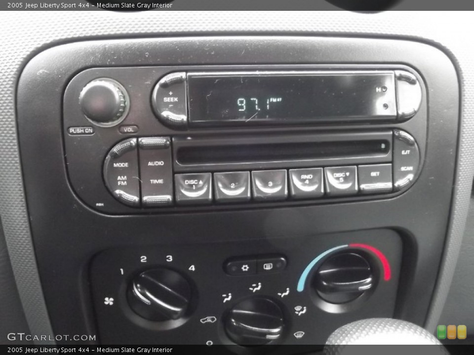 Medium Slate Gray Interior Audio System for the 2005 Jeep Liberty Sport 4x4 #77718158
