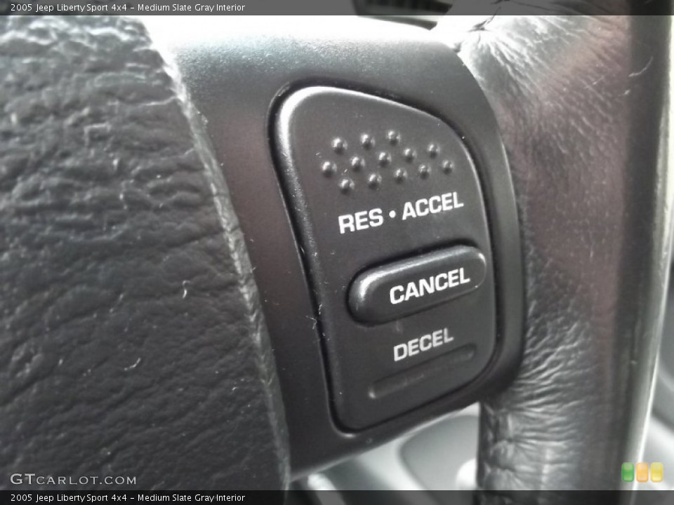 Medium Slate Gray Interior Controls for the 2005 Jeep Liberty Sport 4x4 #77718194