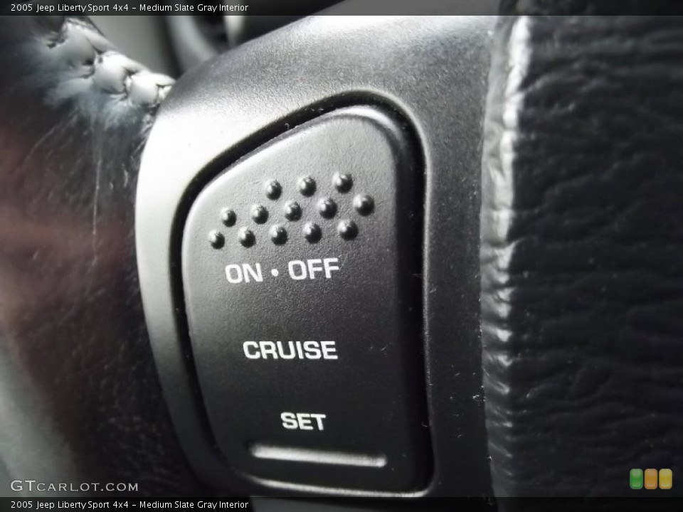 Medium Slate Gray Interior Controls for the 2005 Jeep Liberty Sport 4x4 #77718213