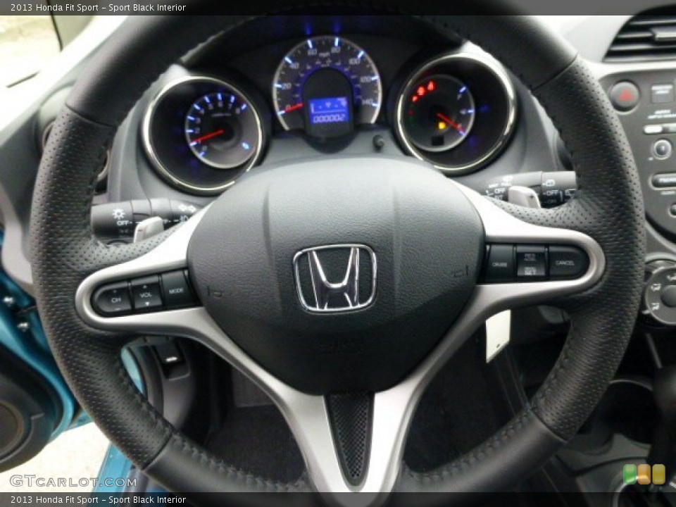 Sport Black Interior Steering Wheel for the 2013 Honda Fit Sport #77718555