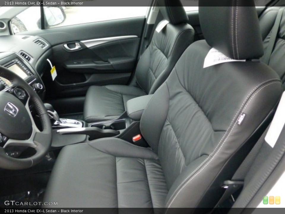 Black Interior Front Seat for the 2013 Honda Civic EX-L Sedan #77718786