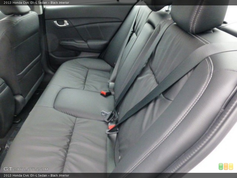 Black Interior Rear Seat for the 2013 Honda Civic EX-L Sedan #77718798