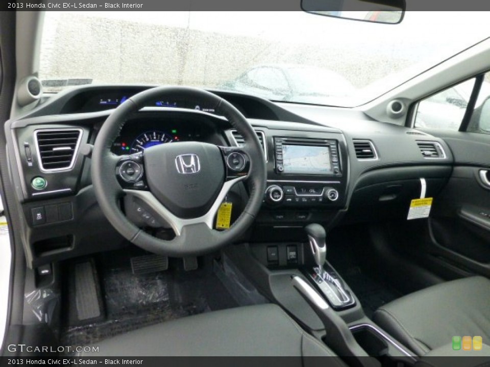 Black Interior Dashboard for the 2013 Honda Civic EX-L Sedan #77718817