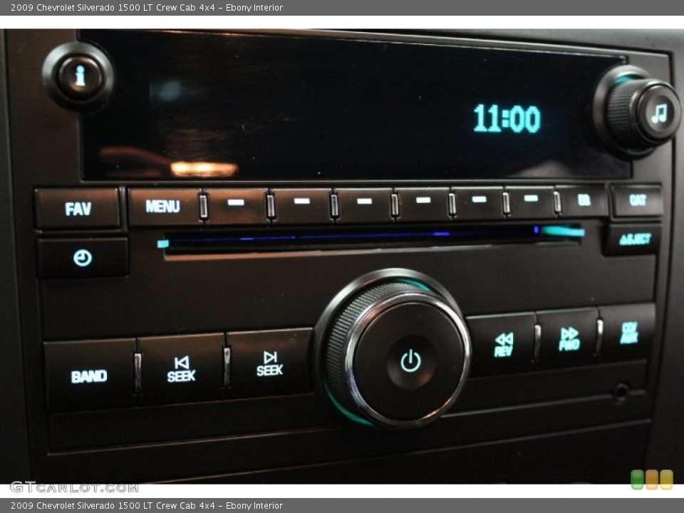 Ebony Interior Audio System for the 2009 Chevrolet Silverado 1500 LT Crew Cab 4x4 #77719017