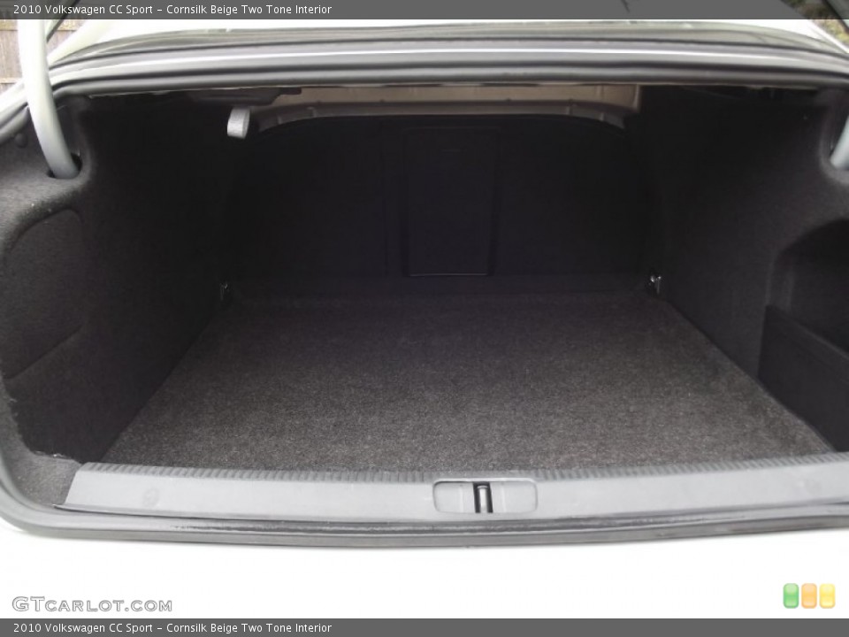 Cornsilk Beige Two Tone Interior Trunk for the 2010 Volkswagen CC Sport #77719023