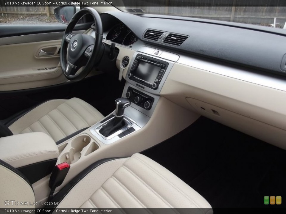 Cornsilk Beige Two Tone Interior Dashboard for the 2010 Volkswagen CC Sport #77719164