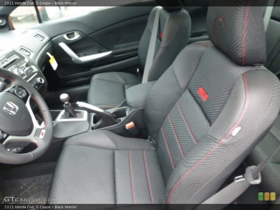 Black Interior Front Seat for the 2013 Honda Civic Si Coupe #77719188
