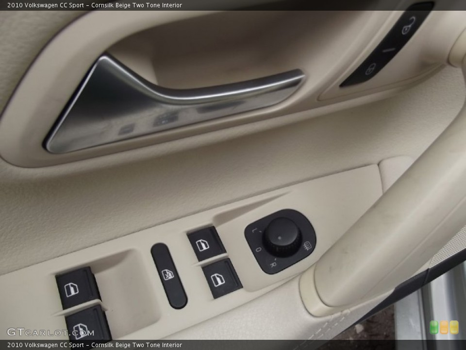 Cornsilk Beige Two Tone Interior Controls for the 2010 Volkswagen CC Sport #77719213