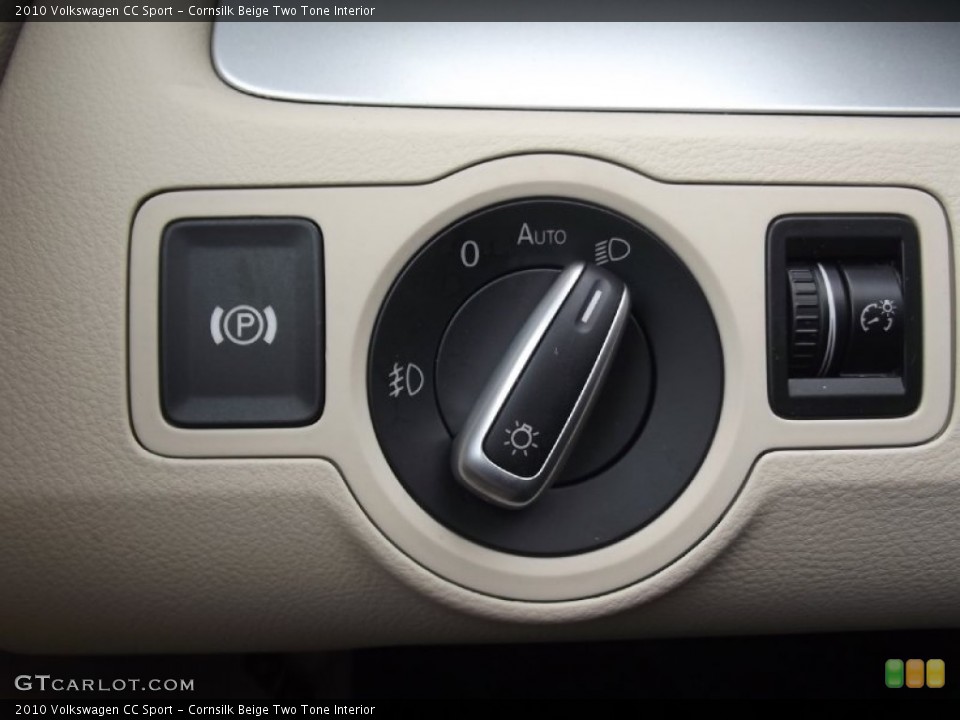 Cornsilk Beige Two Tone Interior Controls for the 2010 Volkswagen CC Sport #77719268
