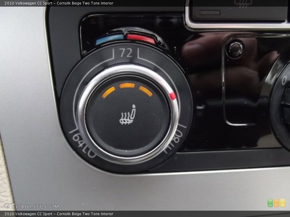 Cornsilk Beige Two Tone Interior Controls for the 2010 Volkswagen CC Sport #77719317