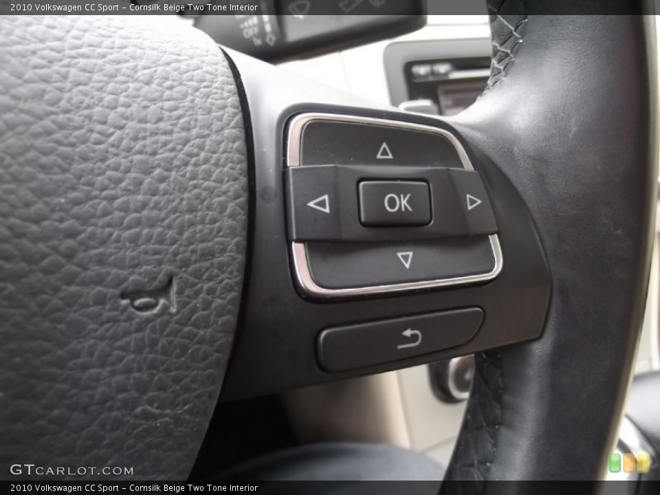 Cornsilk Beige Two Tone Interior Controls for the 2010 Volkswagen CC Sport #77719424