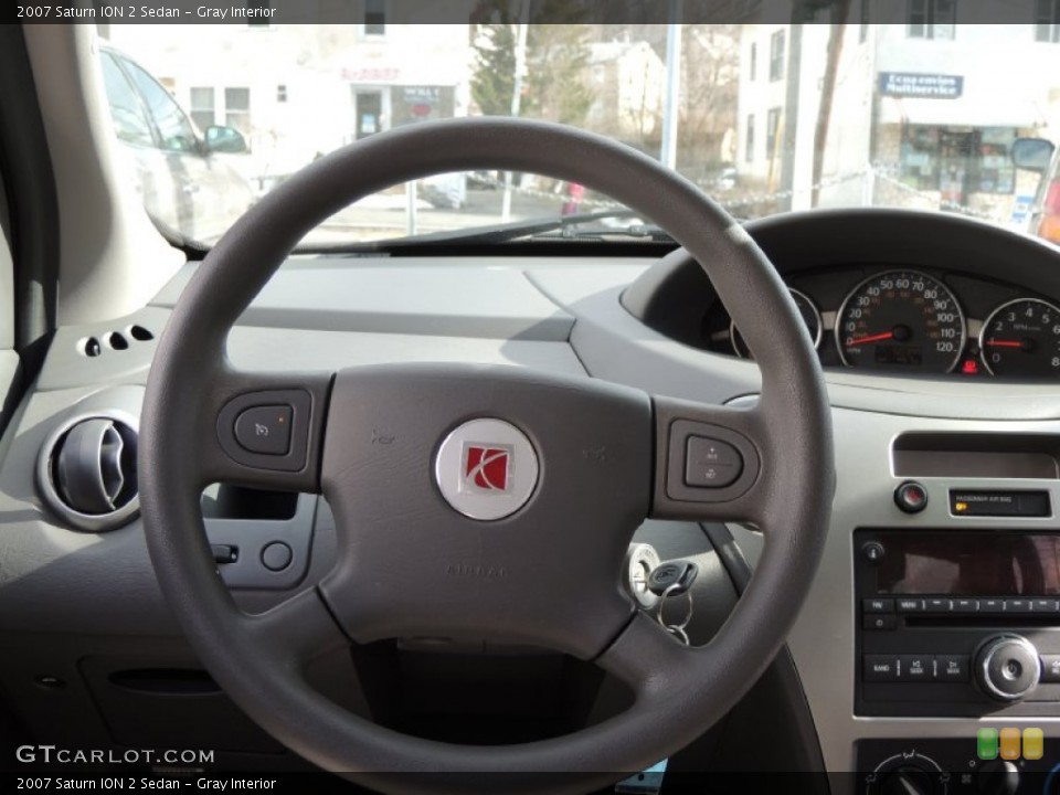 Gray Interior Steering Wheel for the 2007 Saturn ION 2 Sedan #77719428