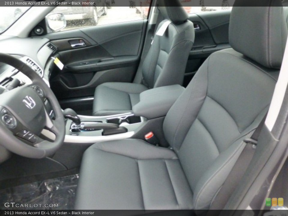 Black Interior Front Seat for the 2013 Honda Accord EX-L V6 Sedan #77719461