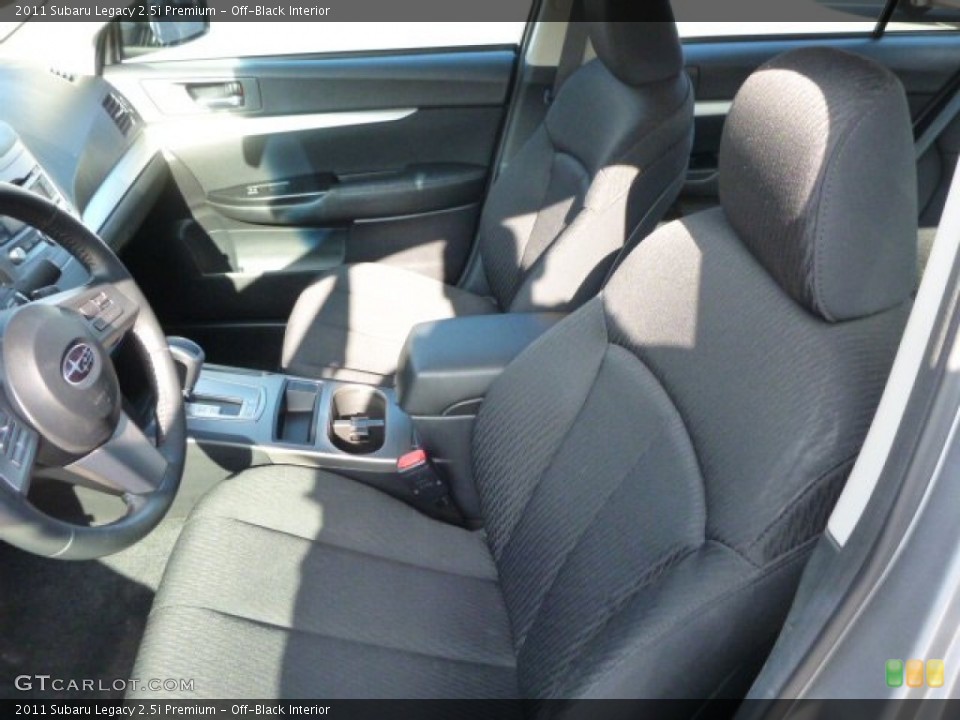Off-Black Interior Front Seat for the 2011 Subaru Legacy 2.5i Premium #77719480
