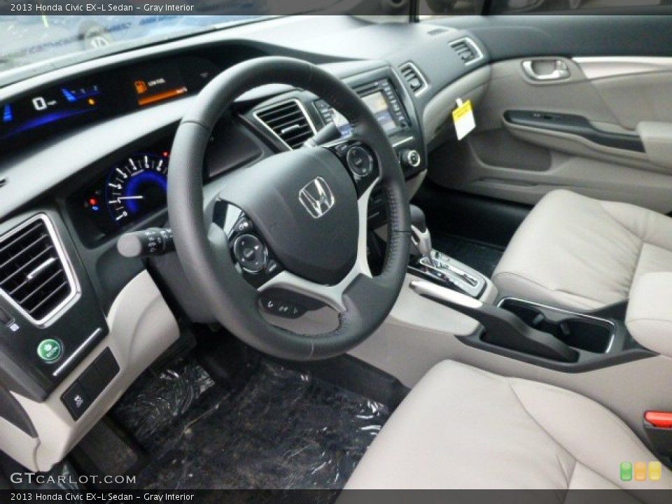 Gray Interior Prime Interior for the 2013 Honda Civic EX-L Sedan #77720577