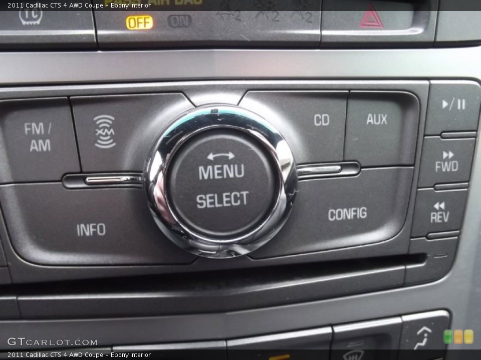 Ebony Interior Controls for the 2011 Cadillac CTS 4 AWD Coupe #77721081