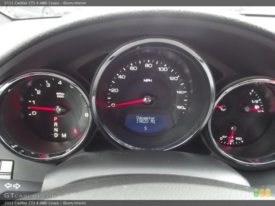 Ebony Interior Gauges for the 2011 Cadillac CTS 4 AWD Coupe #77721159
