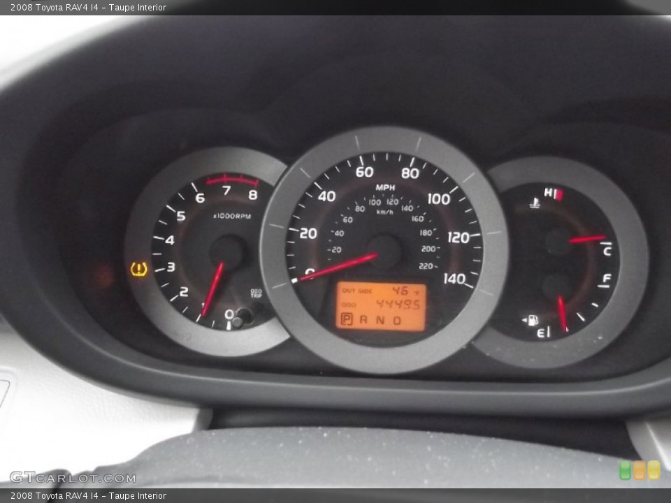 Taupe Interior Gauges for the 2008 Toyota RAV4 I4 #77721539