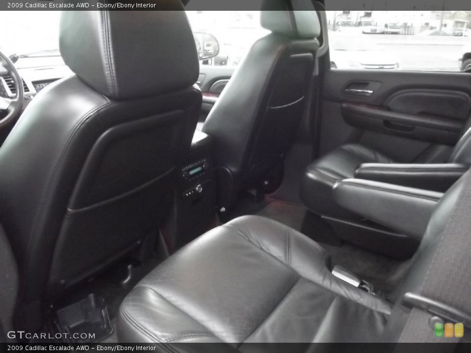 Ebony/Ebony Interior Rear Seat for the 2009 Cadillac Escalade AWD #77721696