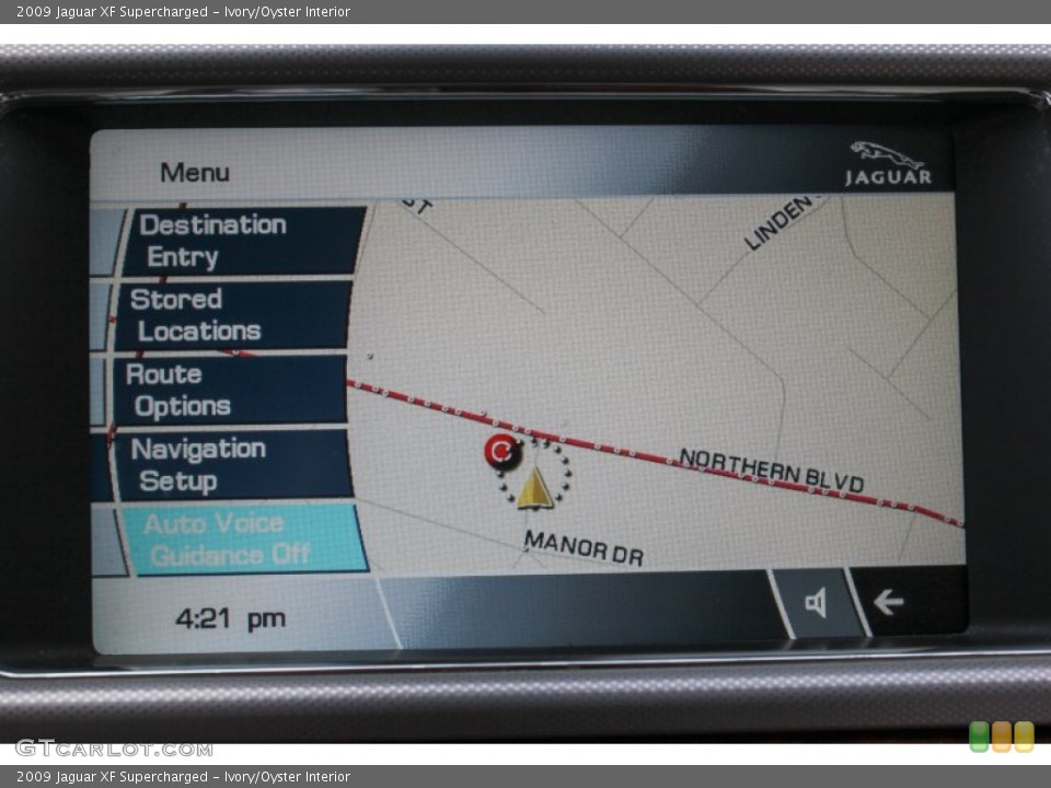 Ivory/Oyster Interior Navigation for the 2009 Jaguar XF Supercharged #77723020