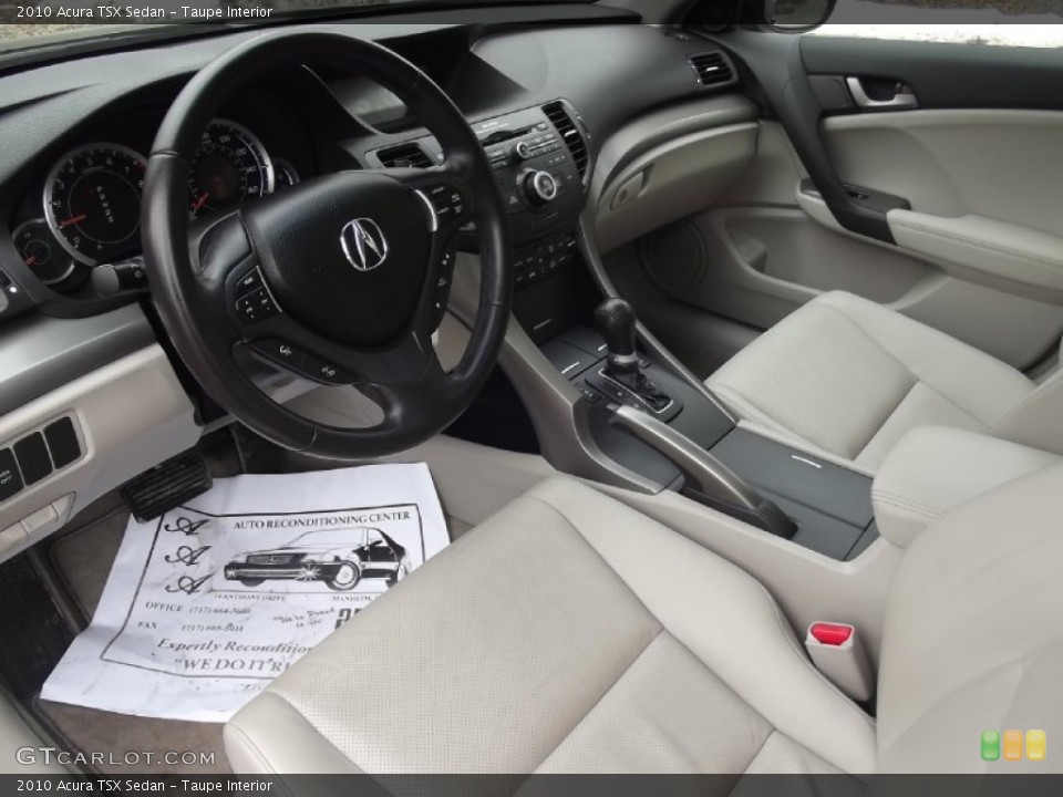 Taupe Interior Prime Interior for the 2010 Acura TSX Sedan #77723274